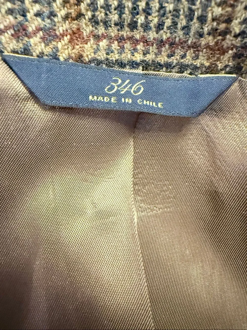 Brooks Brothers 346 Glen Plaid Spirt Coat Blazer 44S